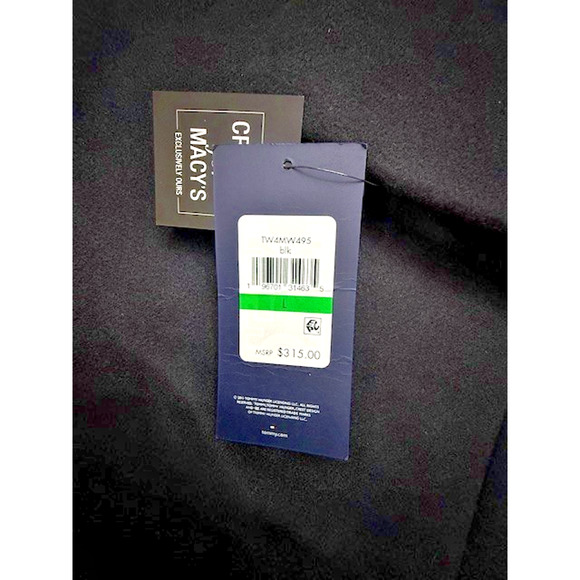 Tommy Hilfiger Women's Sz Large Single Breasted Coat Black Gold Buttons $315 - Picture 9 of 11